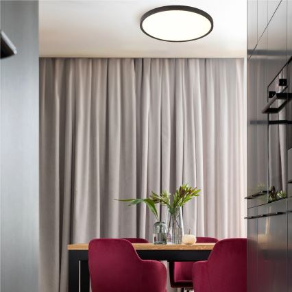 Zuma Line - Plafonieră LED 42W, 230V, 3000/4000/6000K, Ø 50 cm, neagră